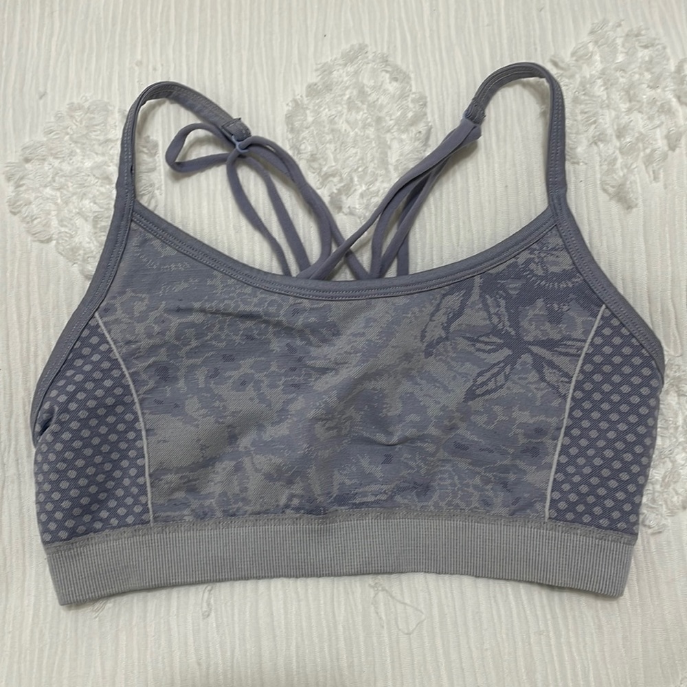 Purple sports bra